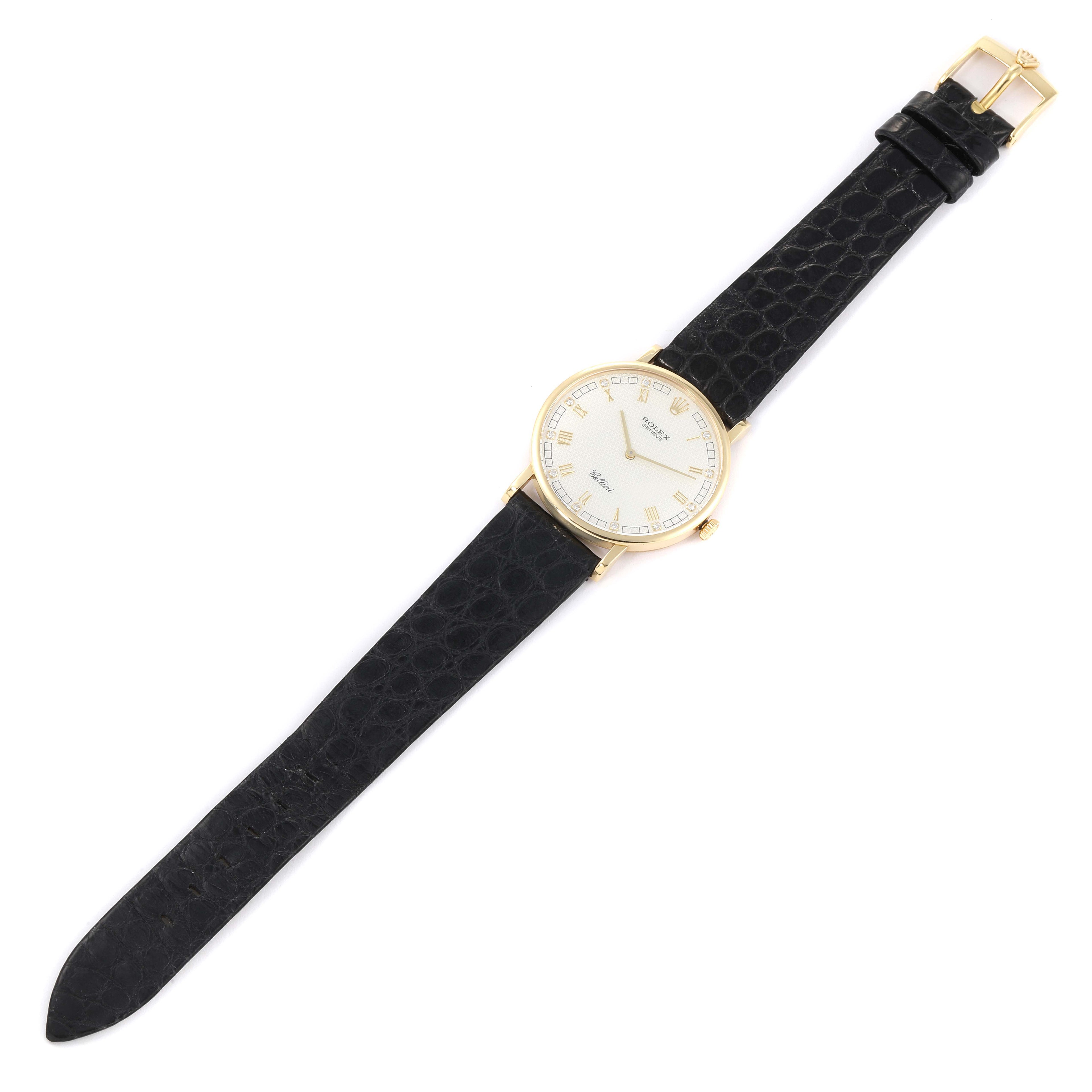 Rolex Cellini Classic Yellow Gold MOP Diamond Dial Ladies Watch 5112