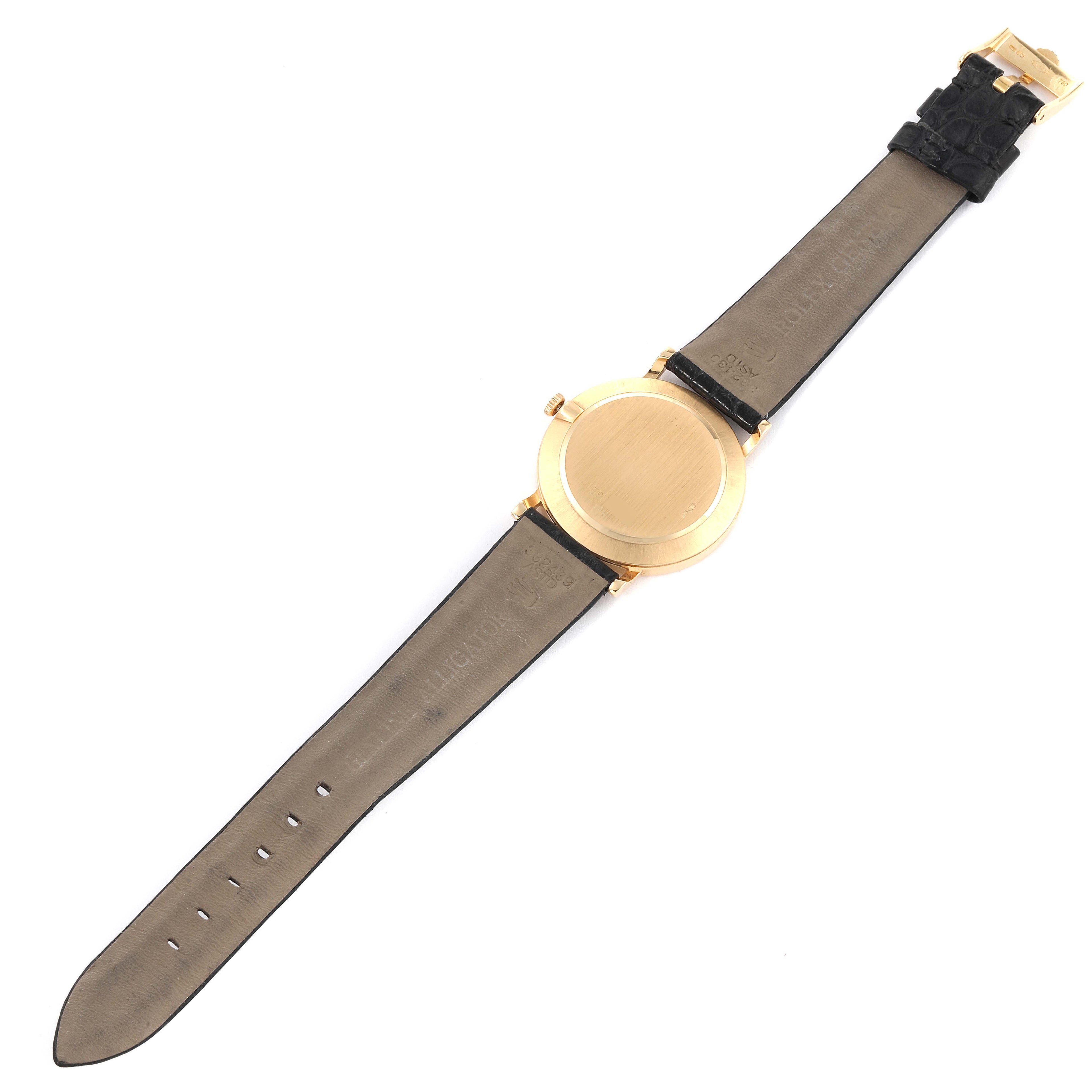Rolex Cellini Classic Yellow Gold MOP Diamond Dial Ladies Watch 5112