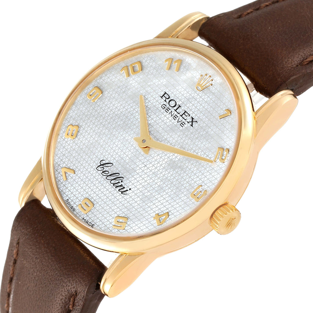 Rolex Cellini Classic Yellow Gold Mother of Pearl Dial Mens Watch 5116