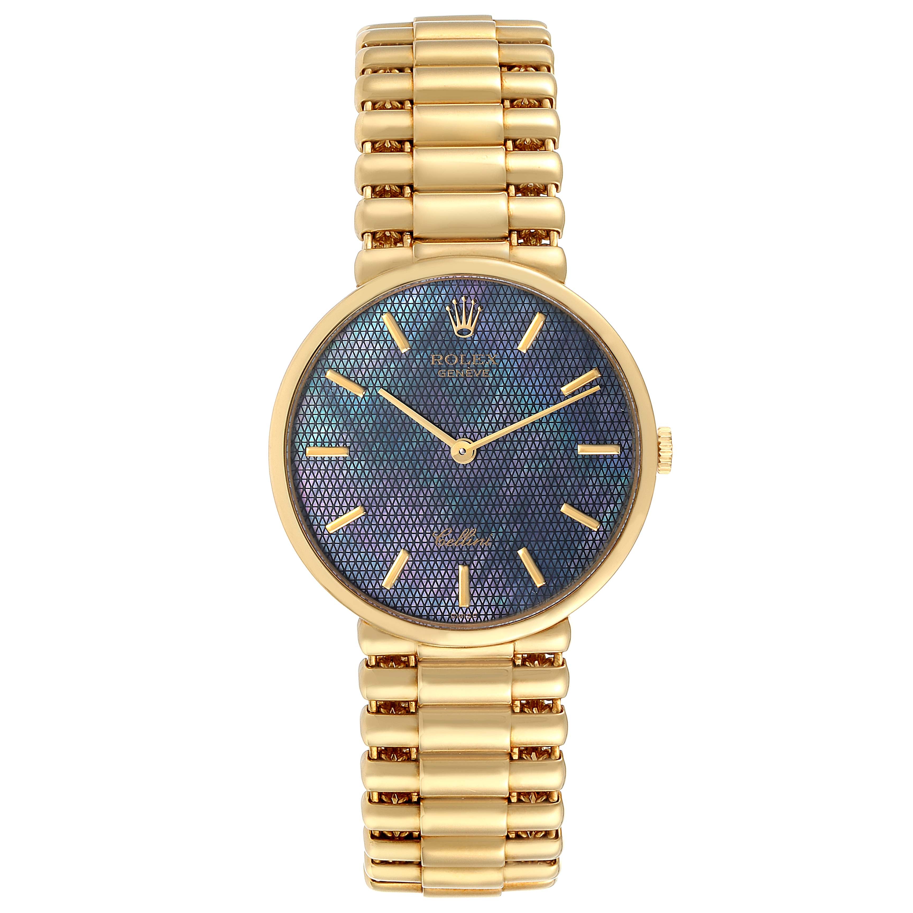 Rolex Cellini Classic Yellow Gold Mother of Pearl Dial Mens Watch 5162