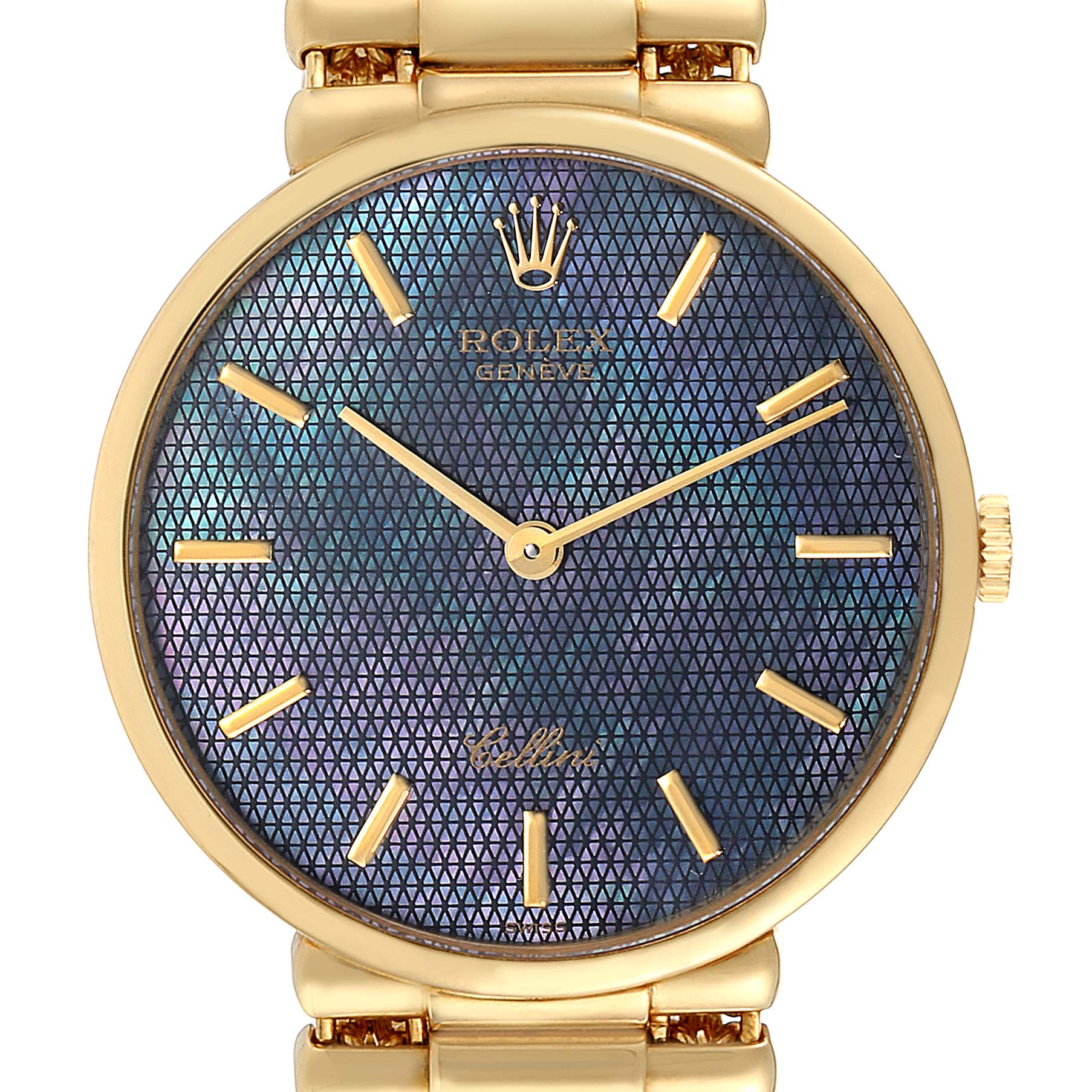 Rolex Cellini Classic Yellow Gold Mother of Pearl Dial Mens Watch 5162