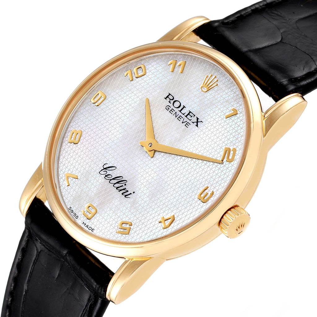 Rolex Cellini Classic Yellow Gold Mother of Pearl Dial Unisex Watch 5116