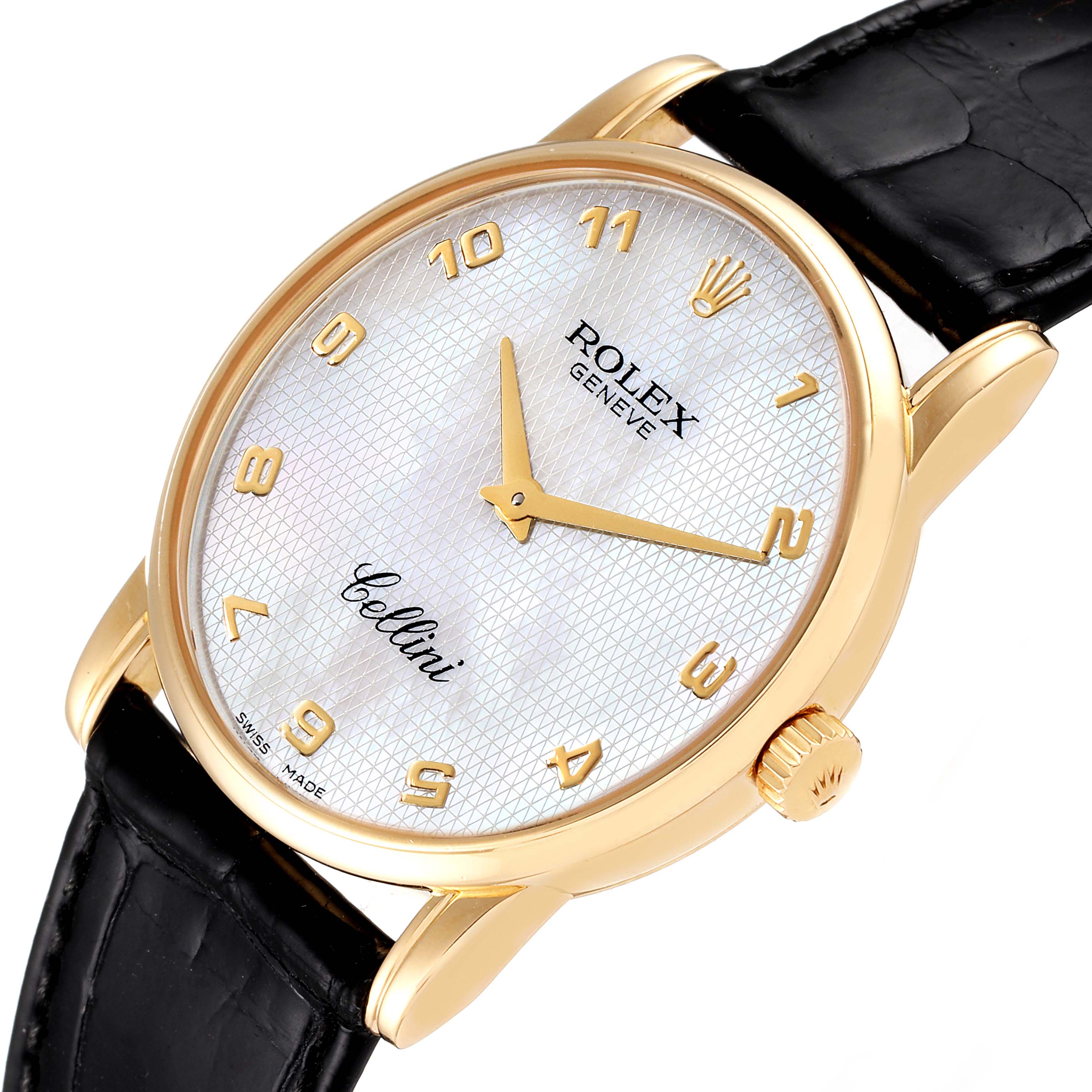 Rolex Cellini Classic Yellow Gold Mother of Pearl Dial Unisex Watch 5116