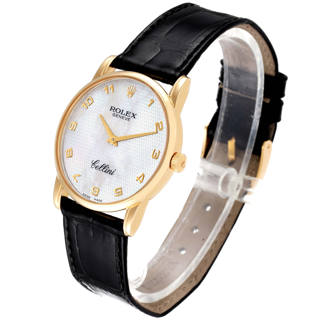 Rolex Cellini Classic Yellow Gold Mother of Pearl Dial Unisex Watch 5116