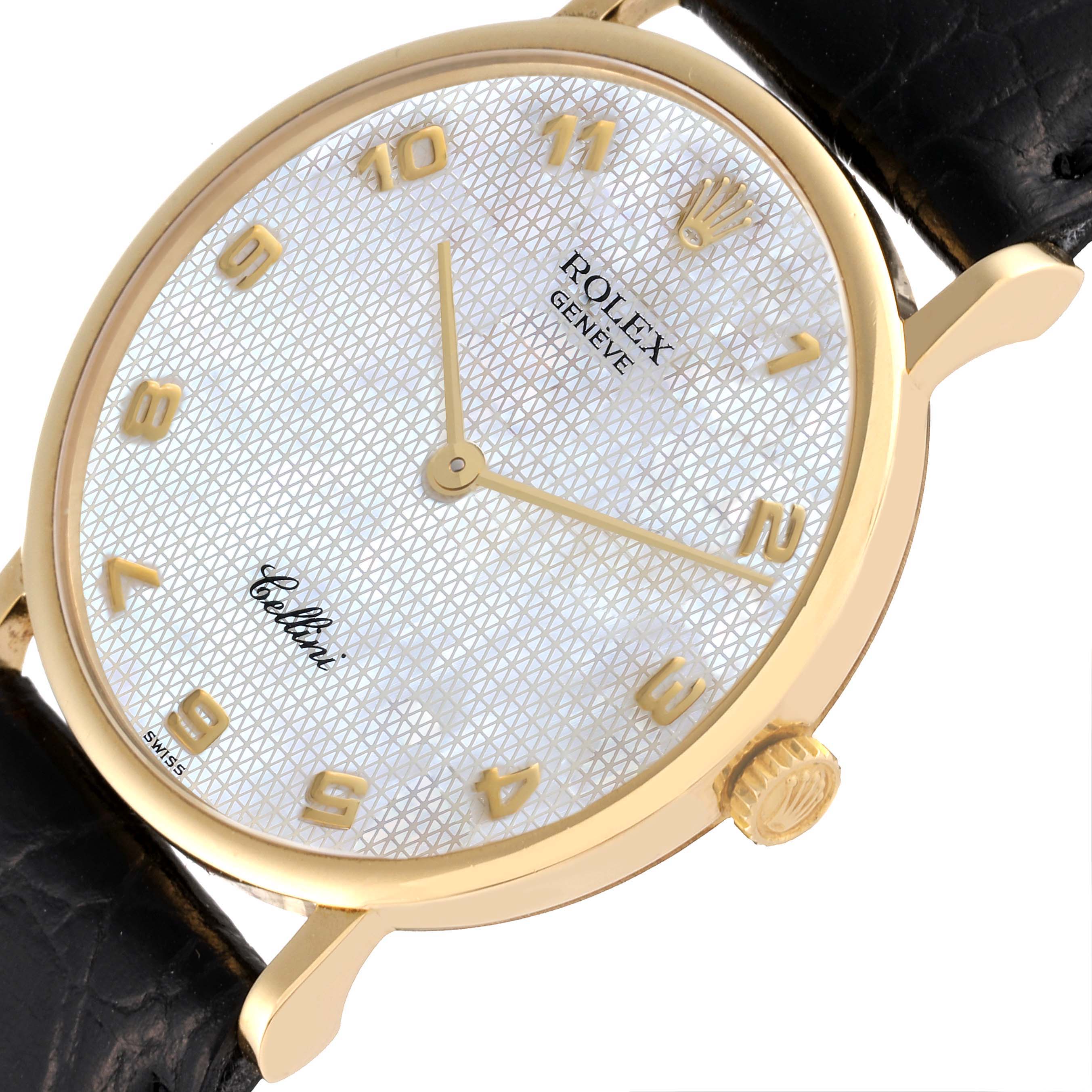 Rolex Cellini Classic Yellow Gold Mother Of Pearl Dial Mens Watch 5112