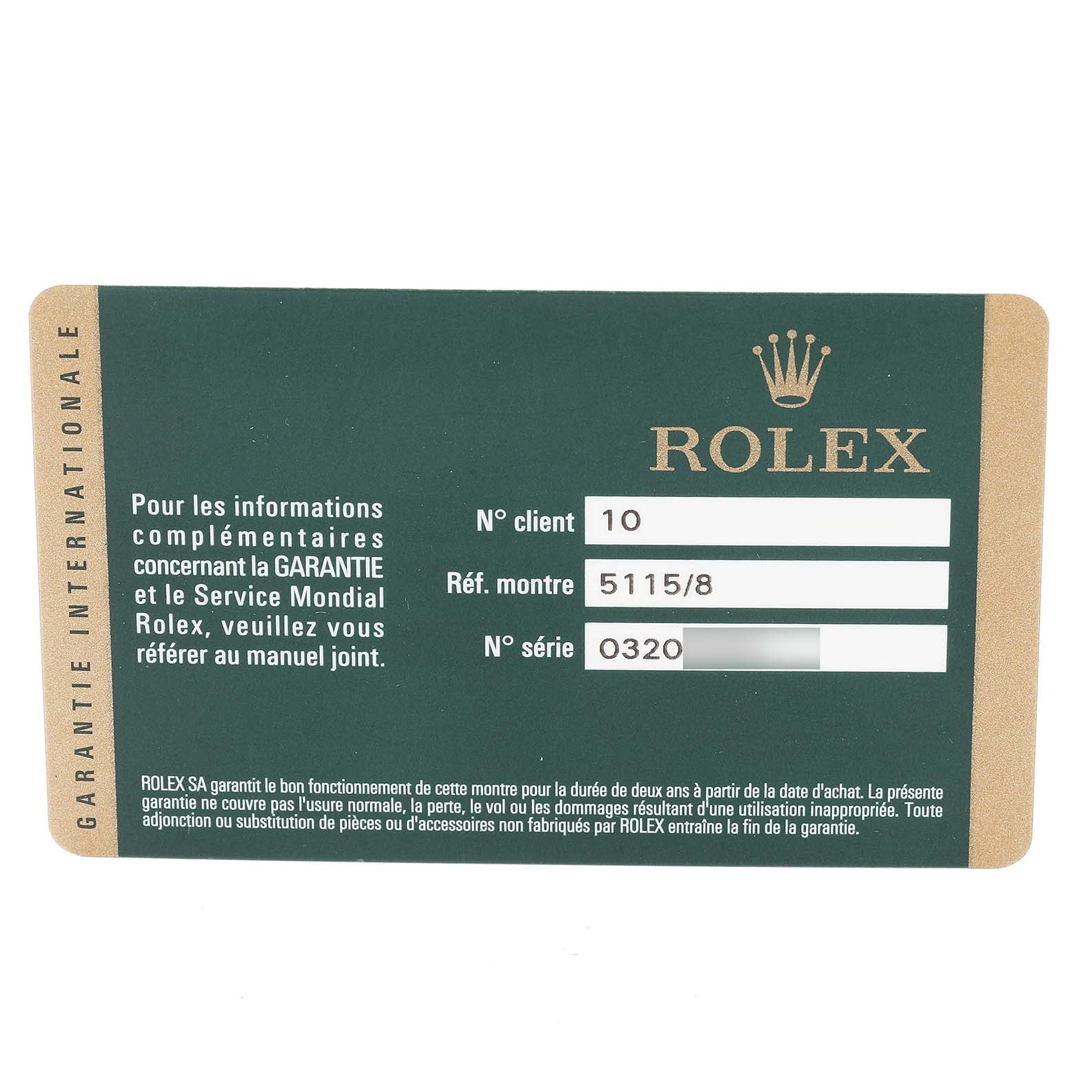 Rolex Cellini Classic Yellow Gold Silver Dial Black Strap Mens Watch 5115 Card