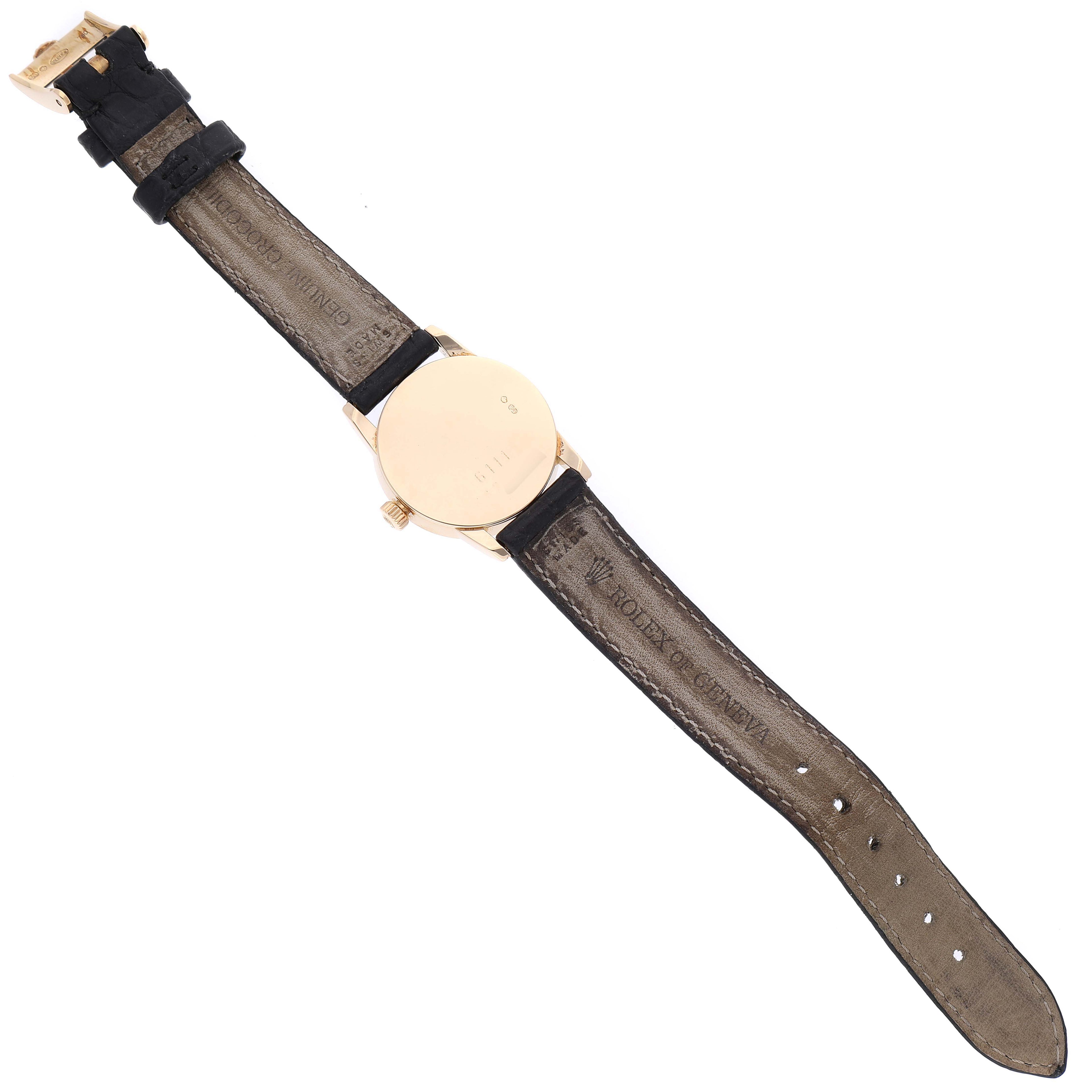 Rolex Cellini Classic Yellow Gold Slate Dial Ladies Watch 6111