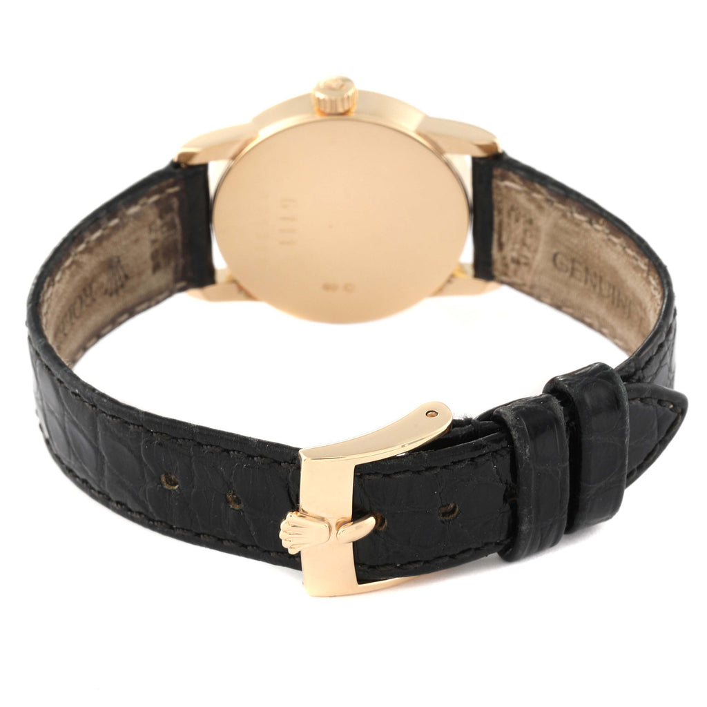 Rolex Cellini Classic Yellow Gold Slate Dial Ladies Watch 6111