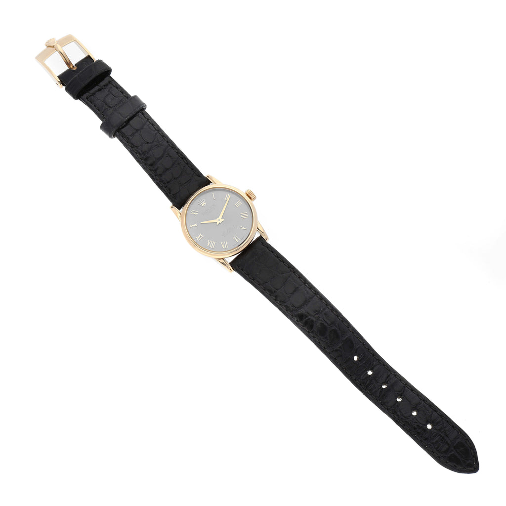 Rolex Cellini Classic Yellow Gold Slate Dial Ladies Watch 6111