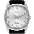 Rolex Cellini Danaos 18k White Gold Silver Dial Mens Watch 4243