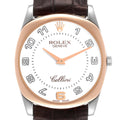 Rolex Cellini Danaos 18K White Rose Gold White Dial Mens Watch 4233
