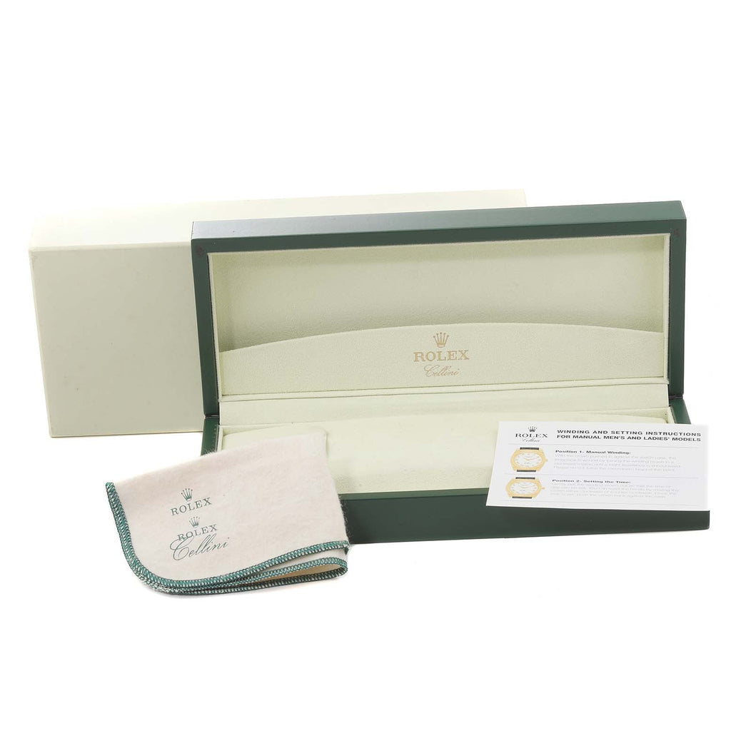 Rolex Cellini Danaos 18K Yellow Gold White Dial Ladies Watch 6229