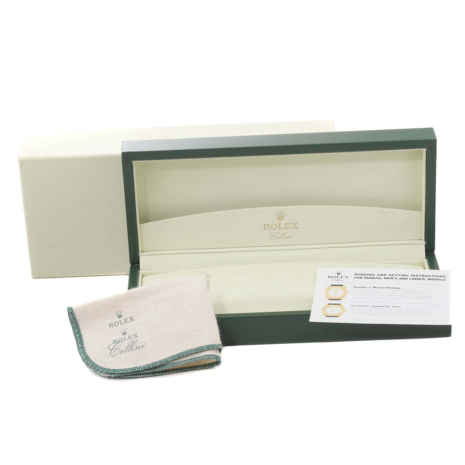 Rolex Cellini Danaos 18K Yellow Gold White Dial Ladies Watch 6229