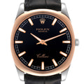 Rolex Cellini Danaos White Gold Rose Gold Black Dial Mens Watch 4243