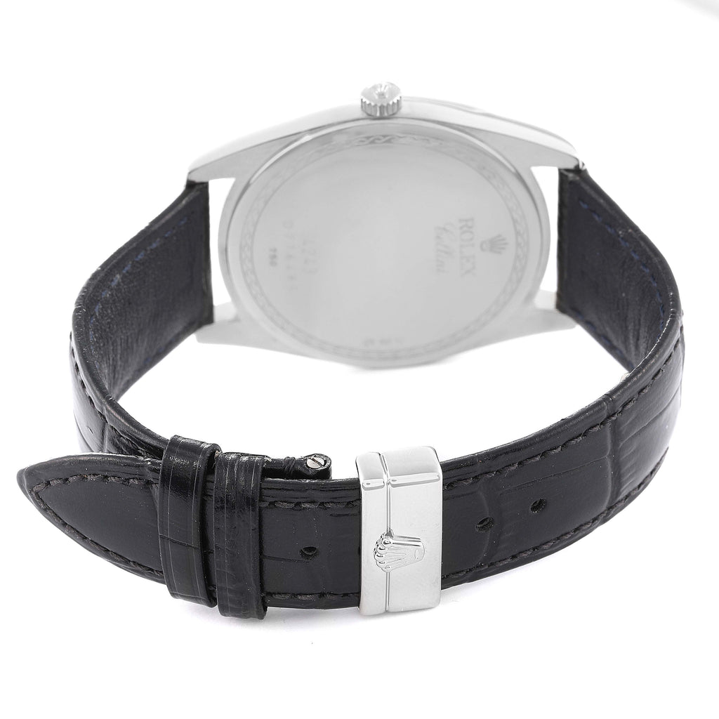 Rolex Cellini Danaos White Gold Rose Gold Black Dial Mens Watch 4243
