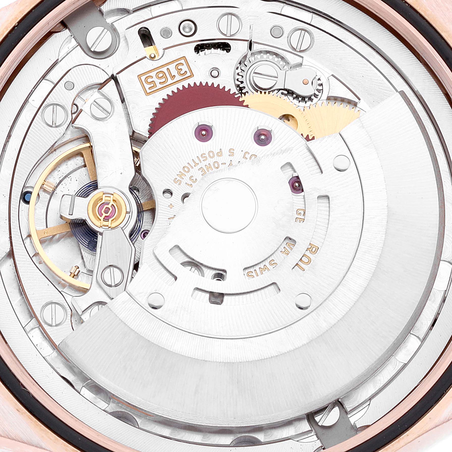 Rolex Cellini Date 18K Everose Gold Silver Dial Mens Watch 50515