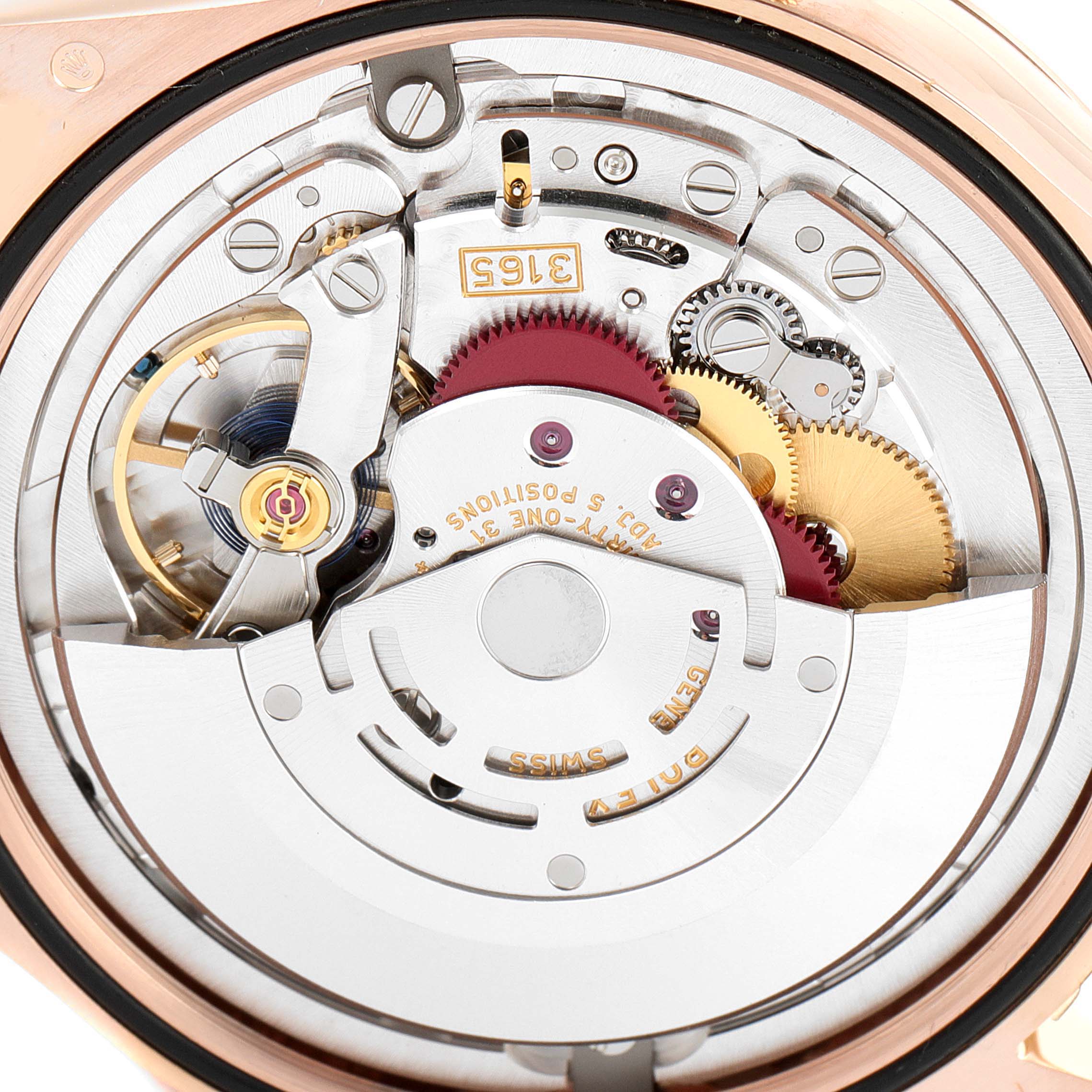 Rolex Cellini Date 18K Everose Gold Silver Dial Mens Watch 50515 Box Card
