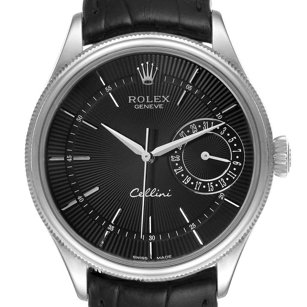 Rolex Cellini Date 18K White Gold Automatic Mens Watch 50519