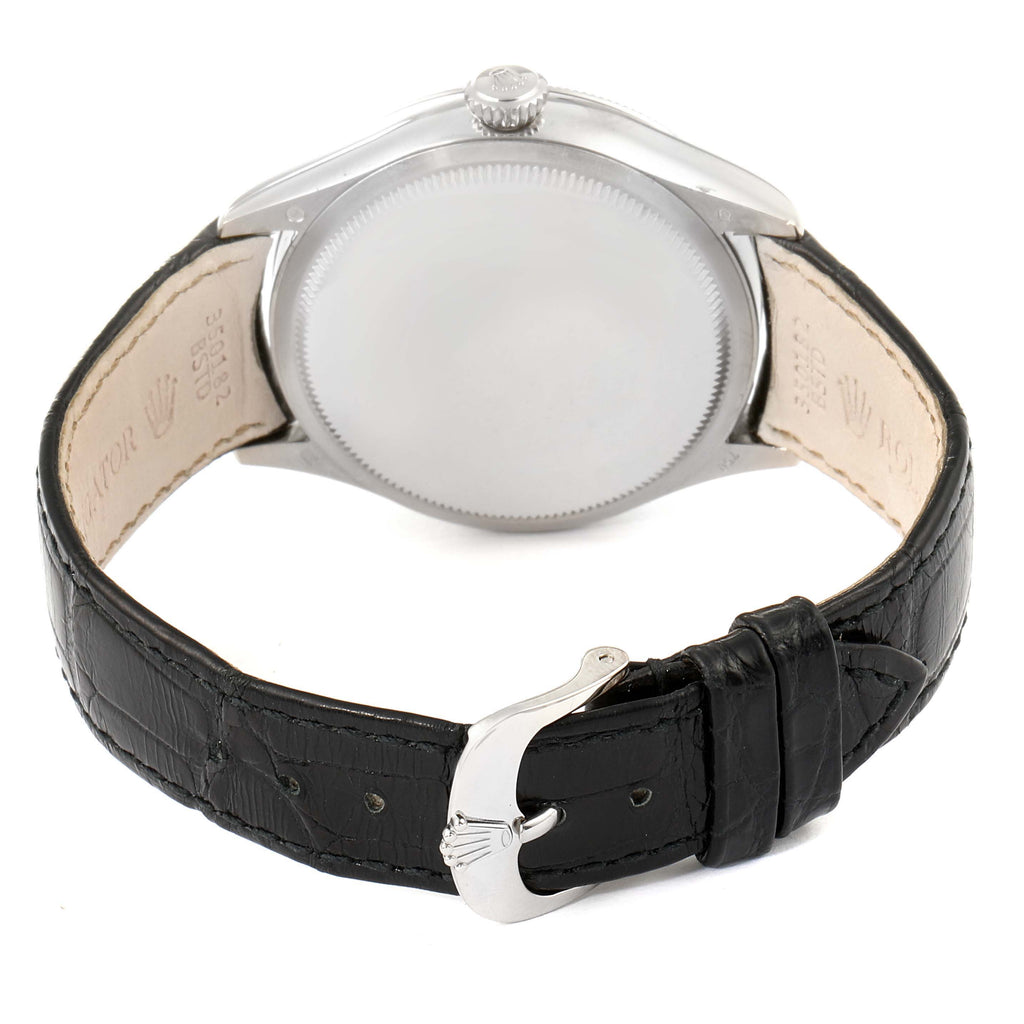 Rolex Cellini Date 18K White Gold Automatic Mens Watch 50519