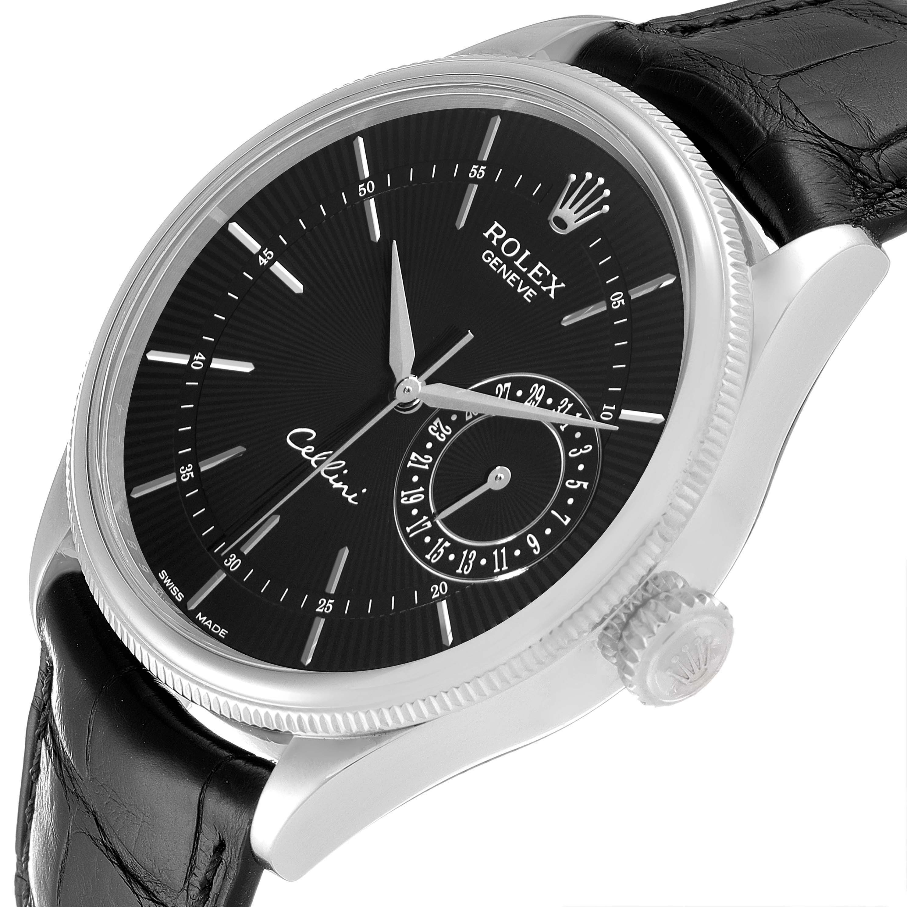 Rolex Cellini Date 18K White Gold Automatic Mens Watch 50519 Box Card