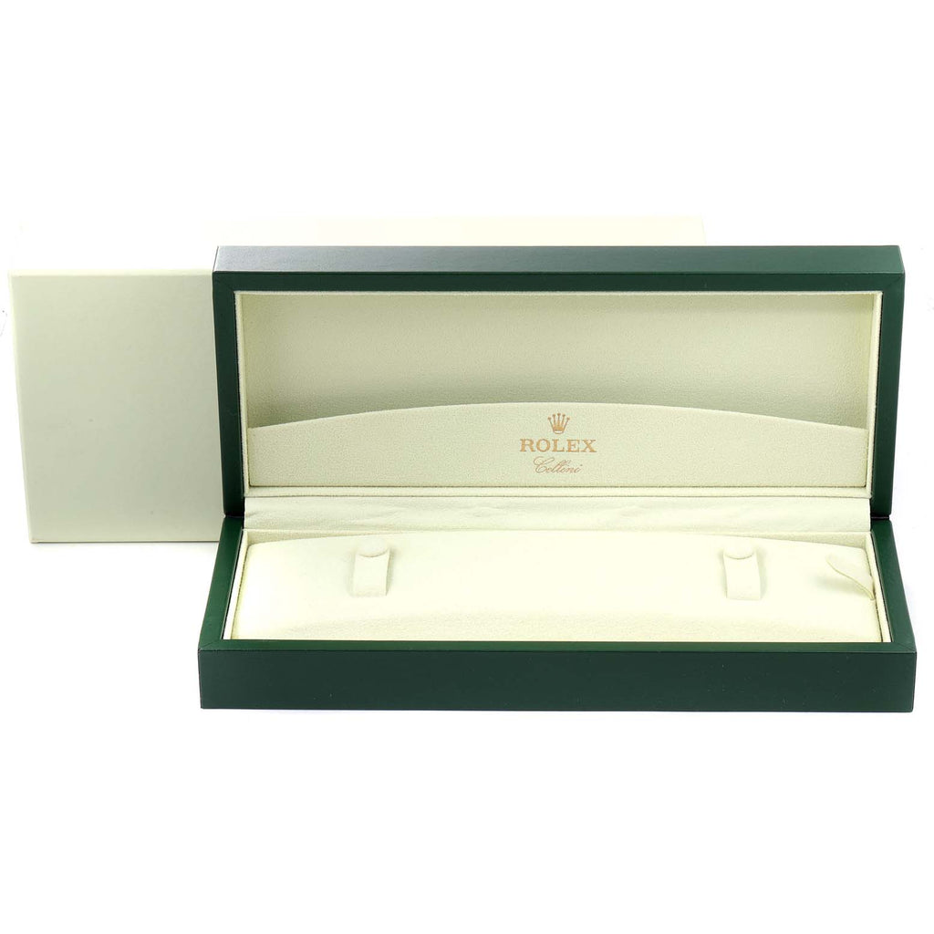 Rolex Cellini Date 18K White Gold Blue Dial Mens Watch 50519
