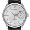 Rolex Cellini Date 18K White Gold Silver Dial Automatic Mens Watch 50519