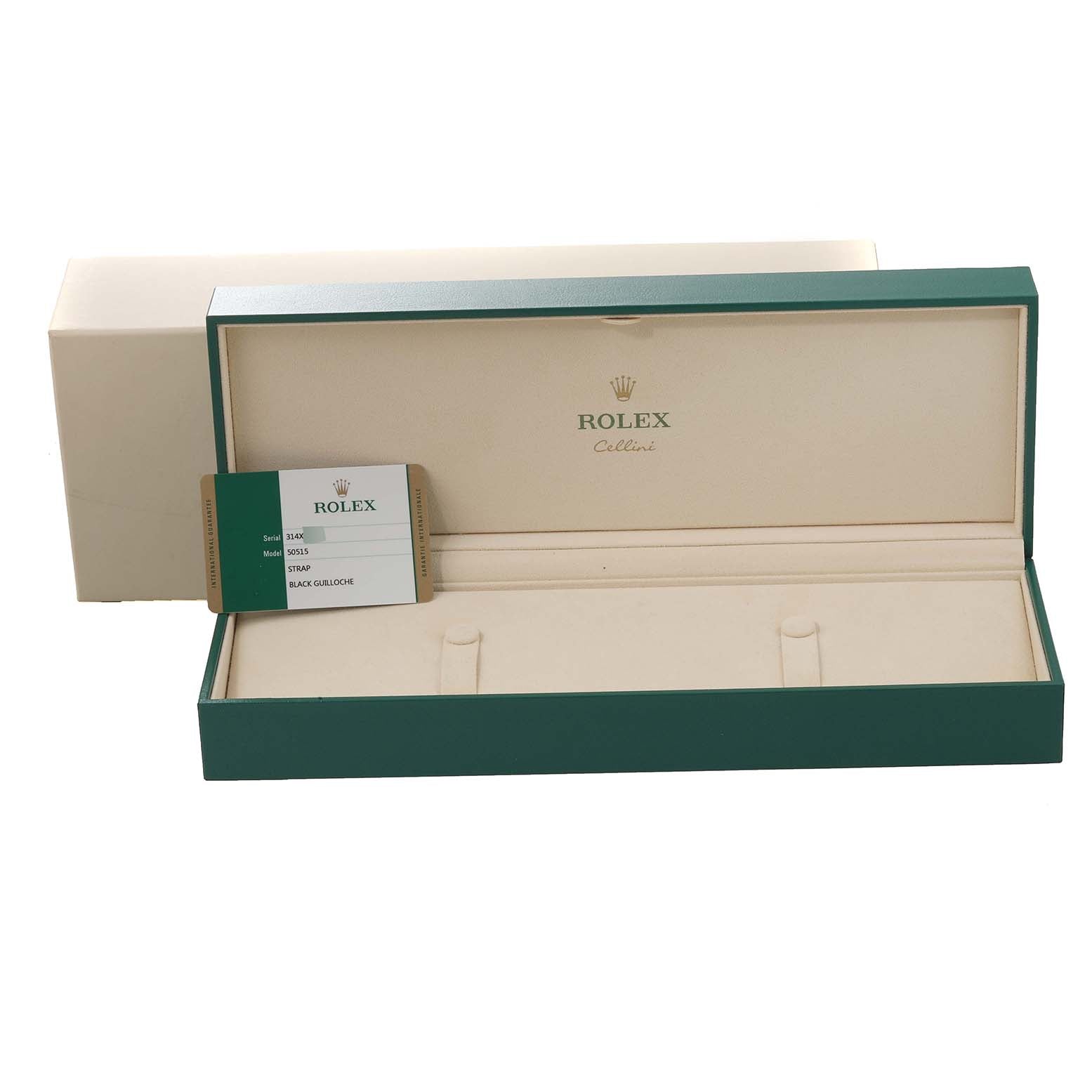 Rolex Cellini Date Everose Gold Black Dial Automatic Mens Watch 50515 Box Card