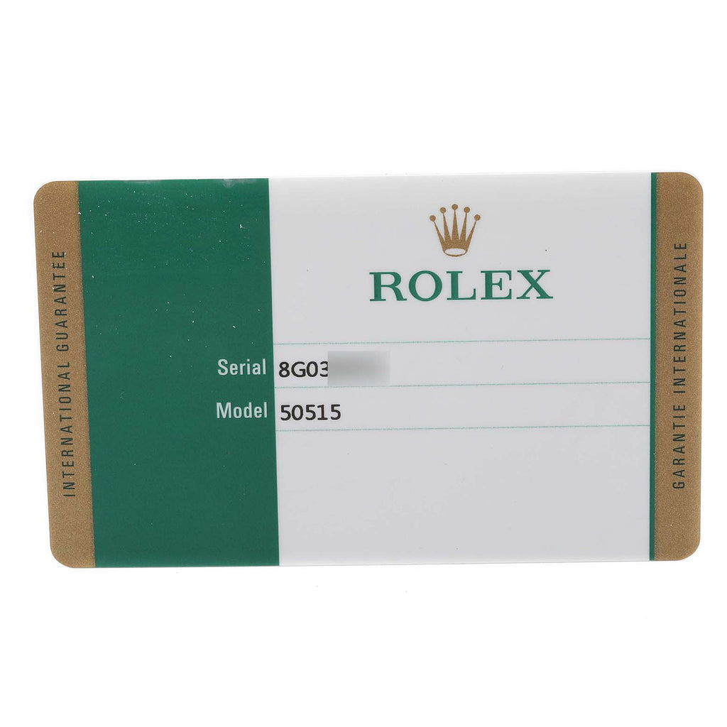 Rolex Cellini Date Rose Gold Black Dial Automatic Watch 50515 Card