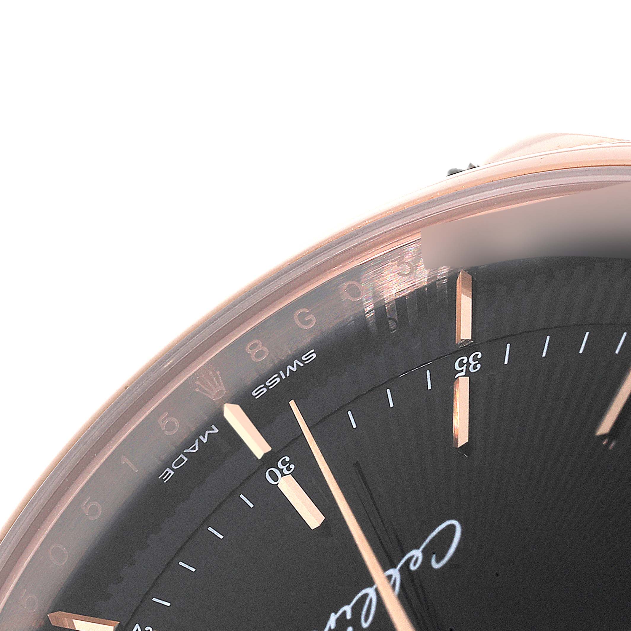 Rolex Cellini Date Rose Gold Black Dial Automatic Watch 50515 Card