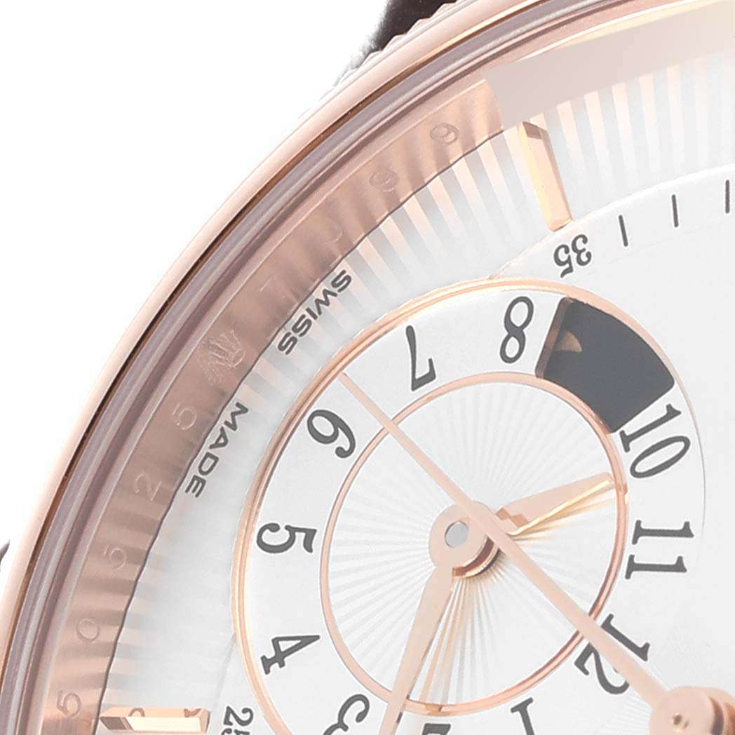 Rolex Cellini Dual Time Everose Rose Gold Automatic Mens Watch 50525 Box Card