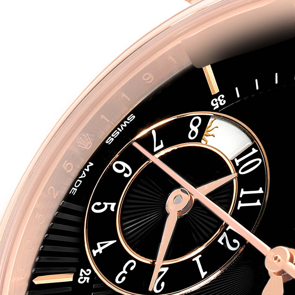 Rolex Cellini Dual Time Everose Rose Gold Mens Watch 50525