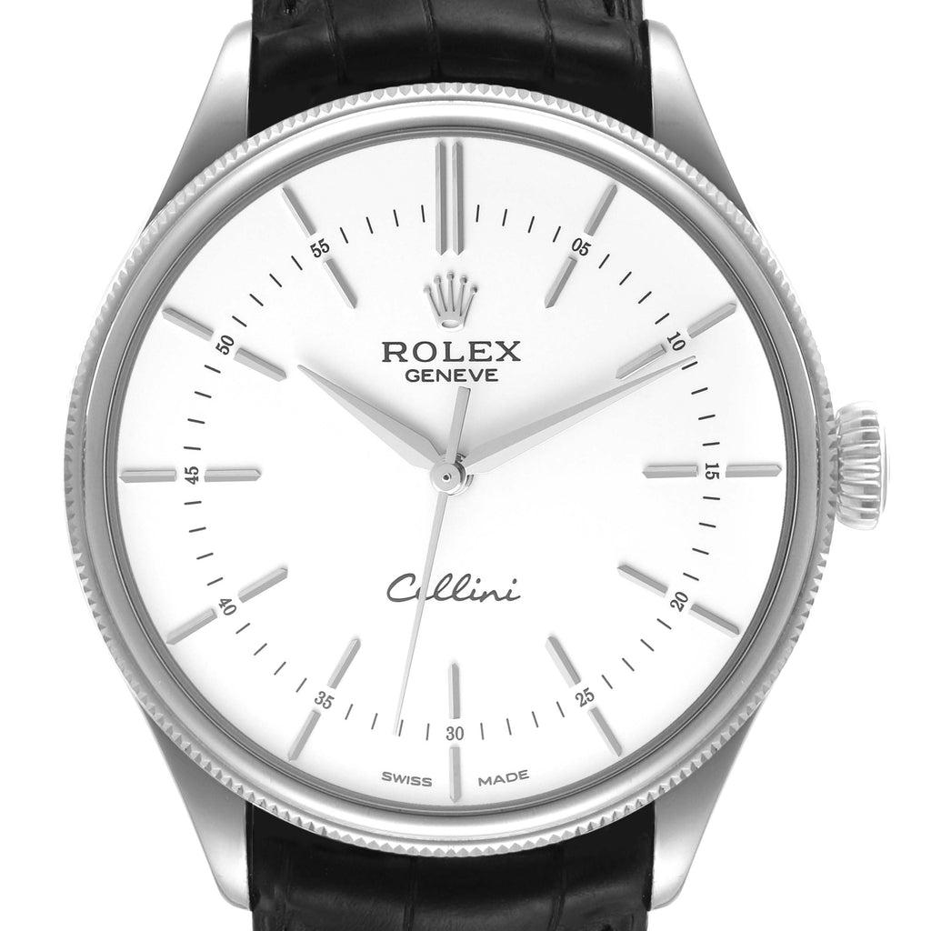 Rolex Cellini Time White Gold Automatic Mens Watch 50509