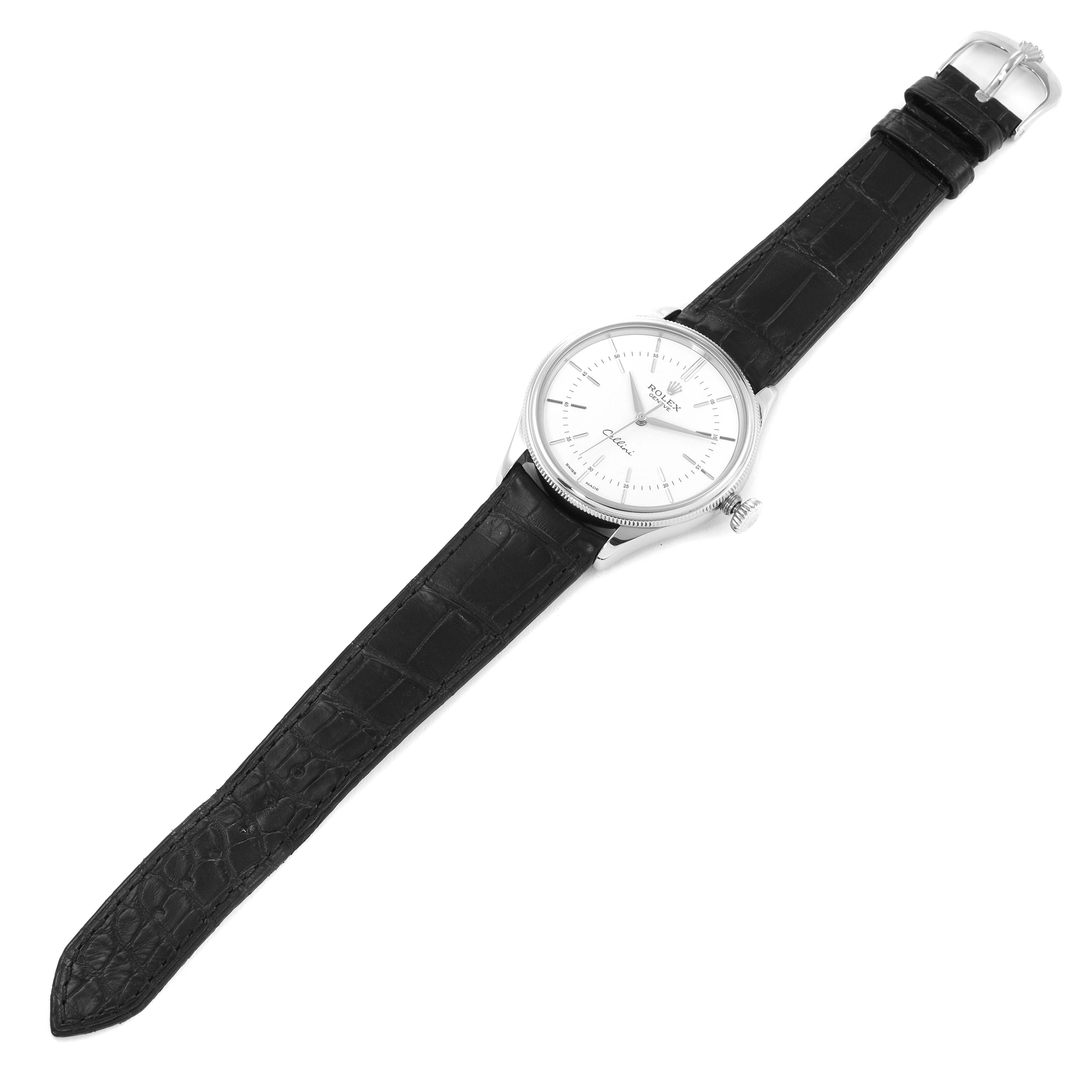 Rolex Cellini Time White Gold Automatic Mens Watch 50509