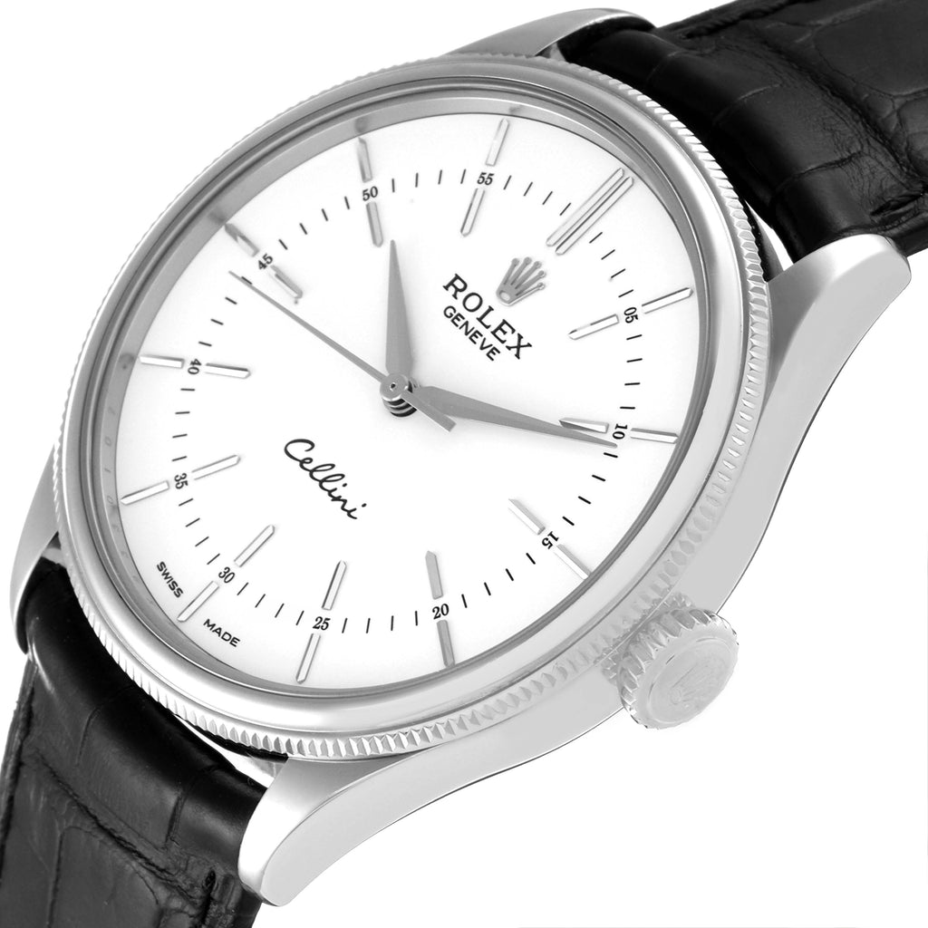 Rolex Cellini Time White Gold Automatic Mens Watch 50509