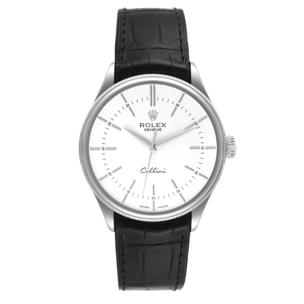 Rolex Cellini Time White Gold Automatic Mens Watch 50509
