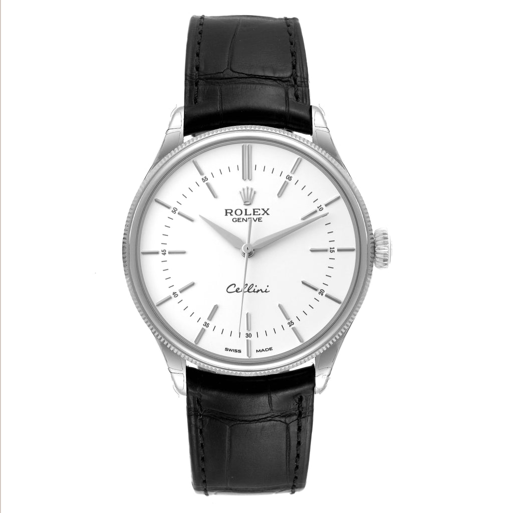 Rolex Cellini Time White Gold Automatic Mens Watch 50509 Unworn