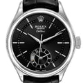 Rolex Cellini Dual Time White Gold Automatic Mens Watch 50529 Unworn