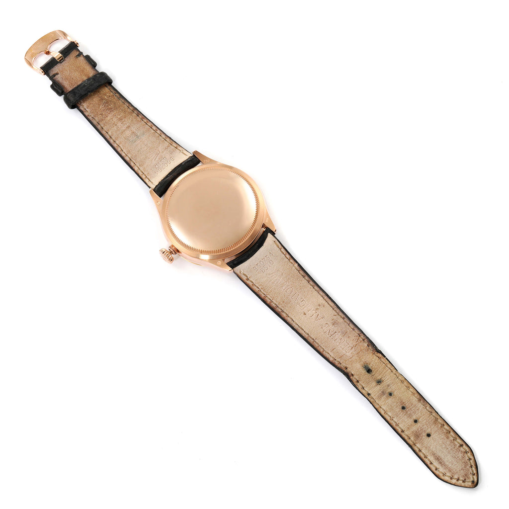 Rolex Cellini Rose Gold Diamond Automatic Mens Watch 50705