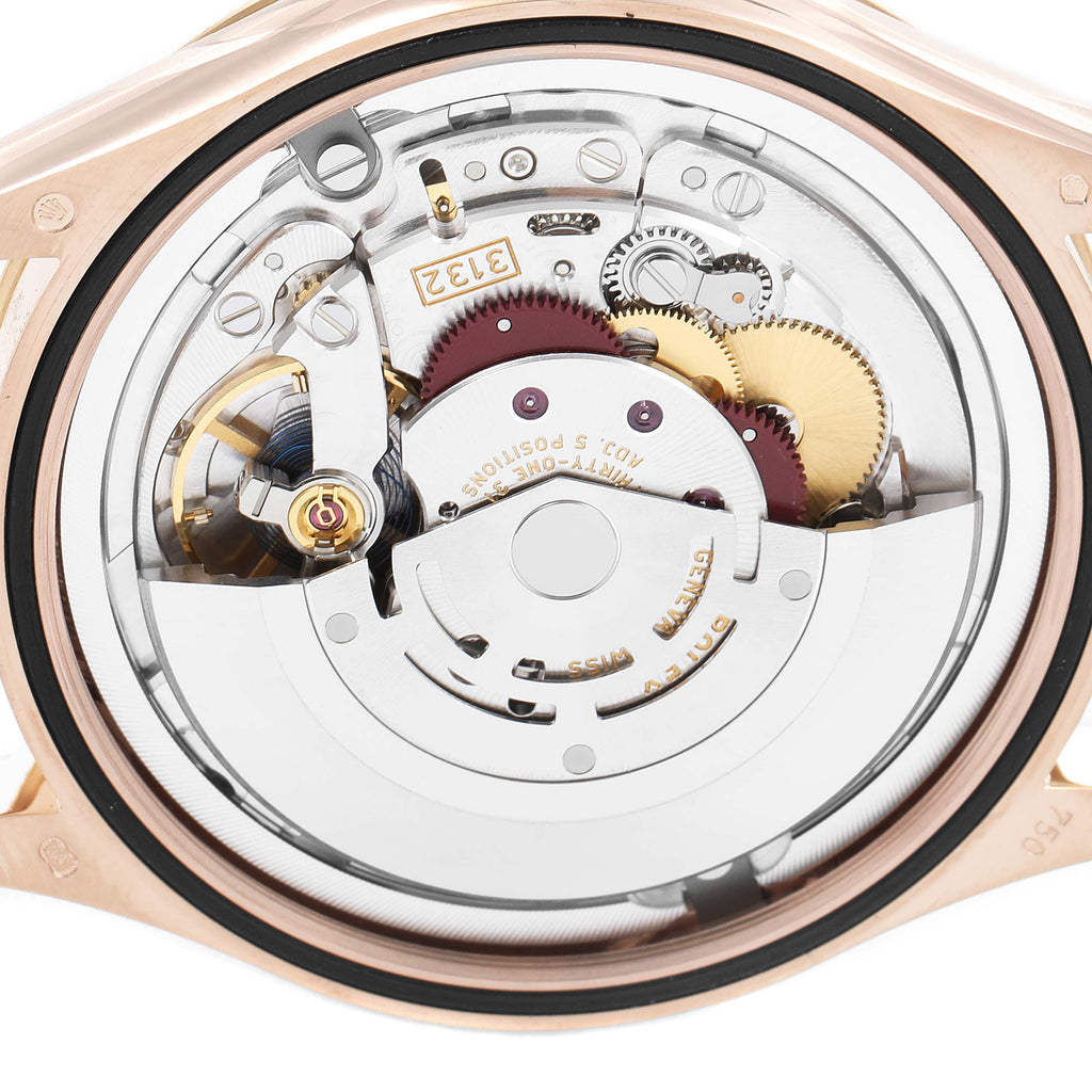 Rolex Cellini Rose Gold Diamond Automatic Mens Watch 50705