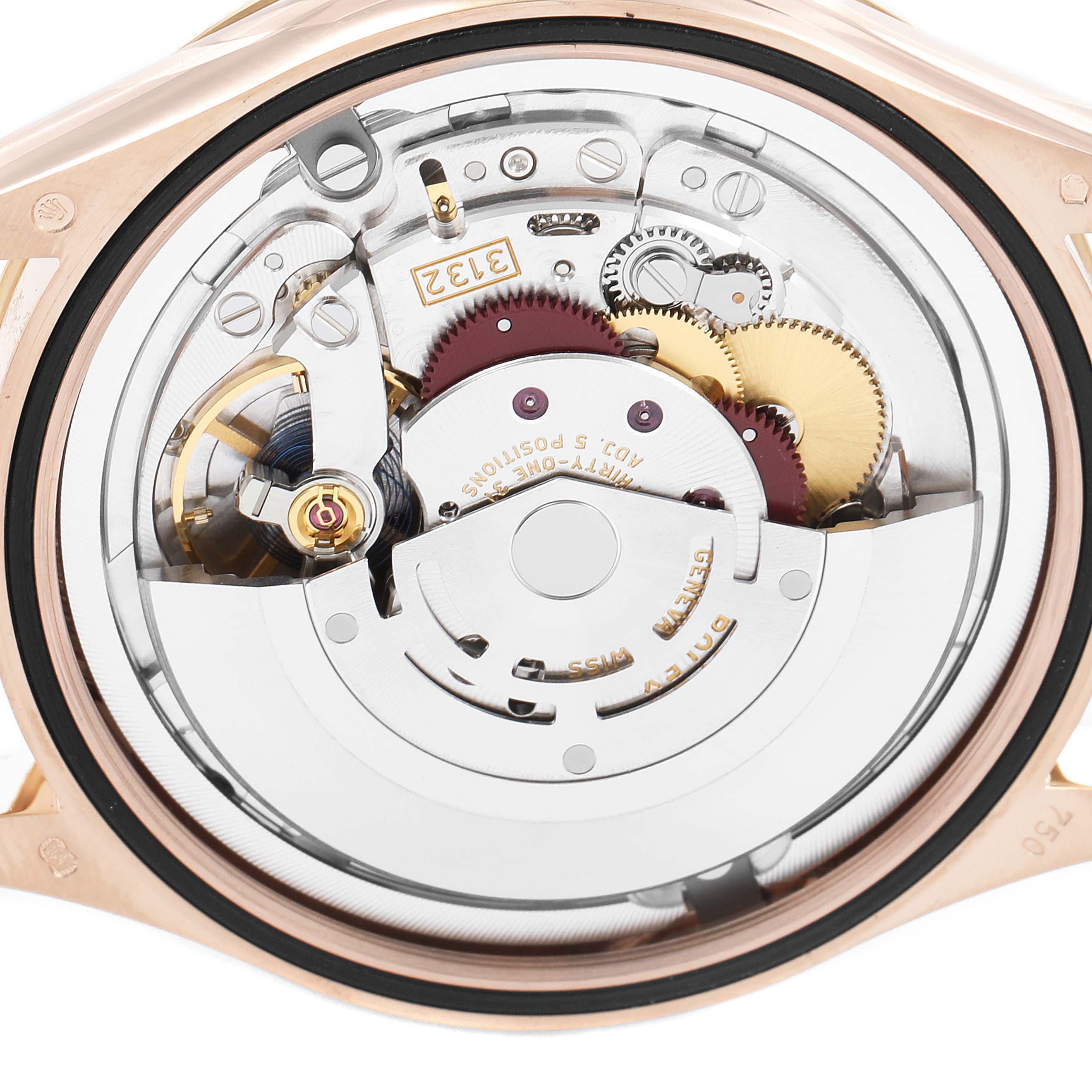 Rolex Cellini Rose Gold Diamond Automatic Mens Watch 50705