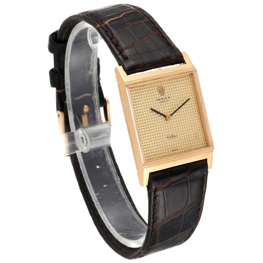 Rolex Cellini Classic Yellow Gold Champagne Dial Vintage Mens Watch 4312