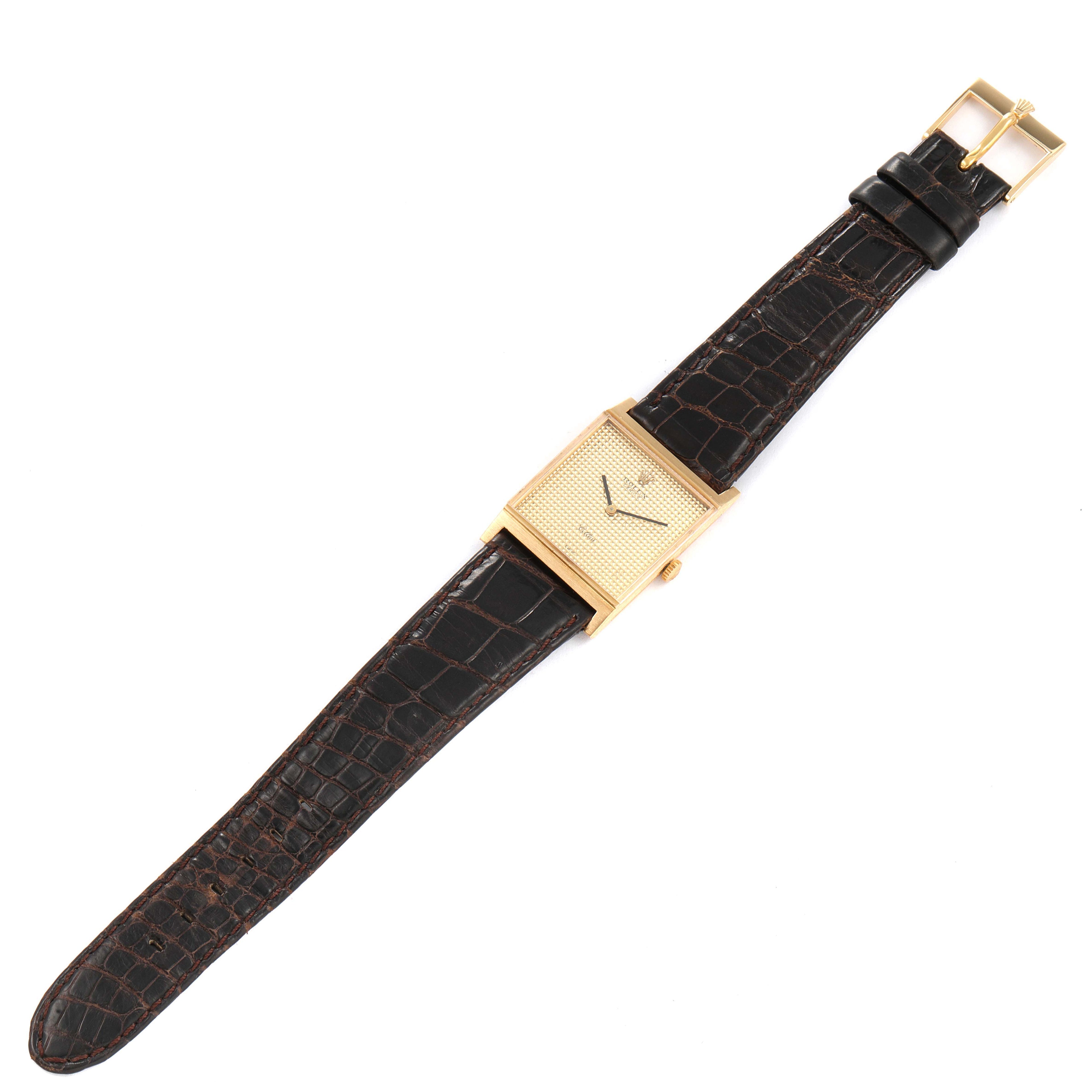 Rolex Cellini Classic Yellow Gold Champagne Dial Vintage Mens Watch 4312