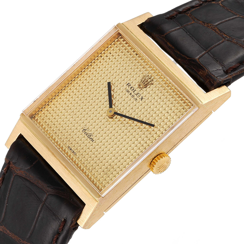 Rolex Cellini Classic Yellow Gold Champagne Dial Vintage Mens Watch 4312