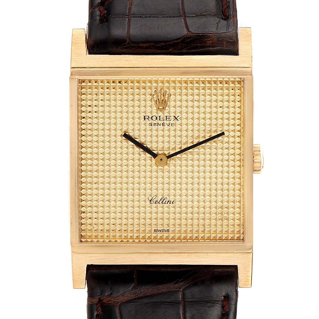 Rolex Cellini Classic Yellow Gold Champagne Dial Vintage Mens Watch 4312