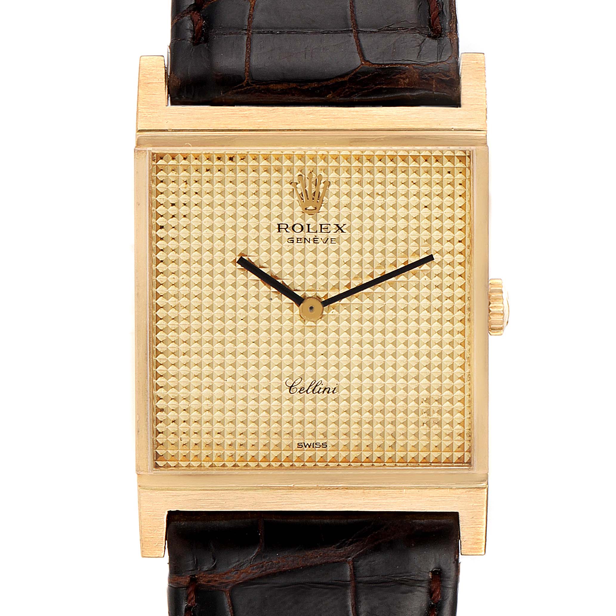 Rolex Cellini Classic Yellow Gold Champagne Dial Vintage Mens Watch 4312