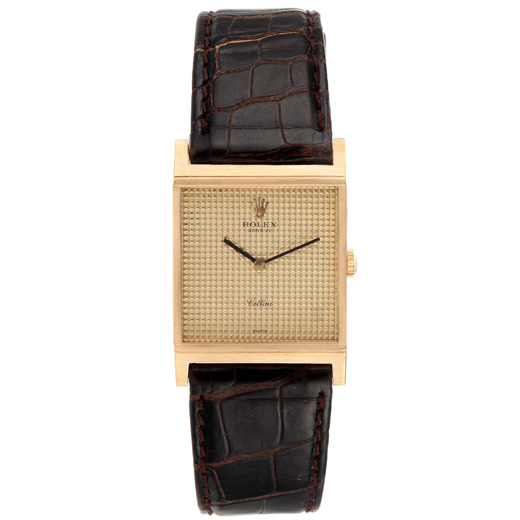 Rolex Cellini Classic Yellow Gold Champagne Dial Vintage Mens Watch 4312
