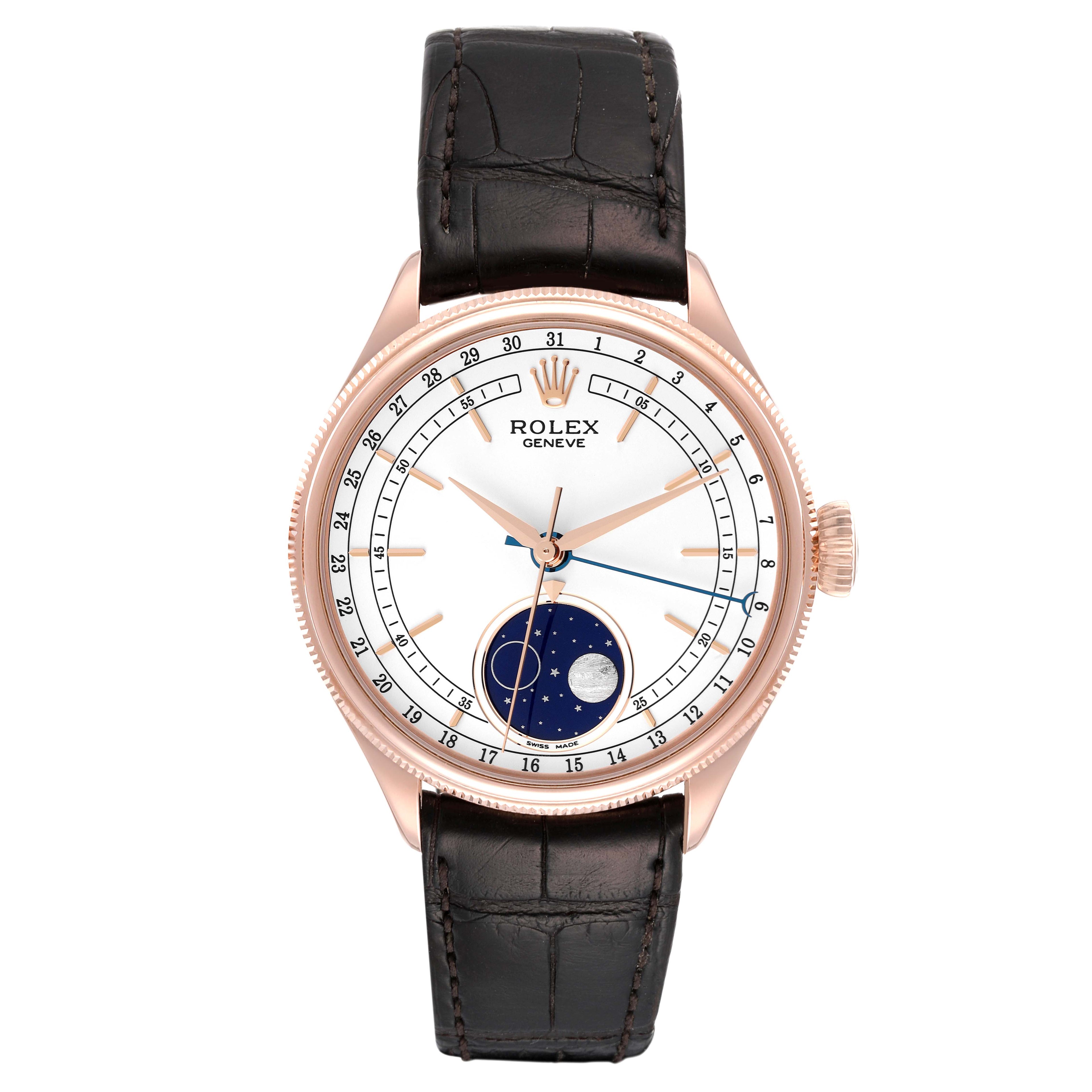Rolex Cellini Moonphase Everose Gold Automatic Mens Watch 50535