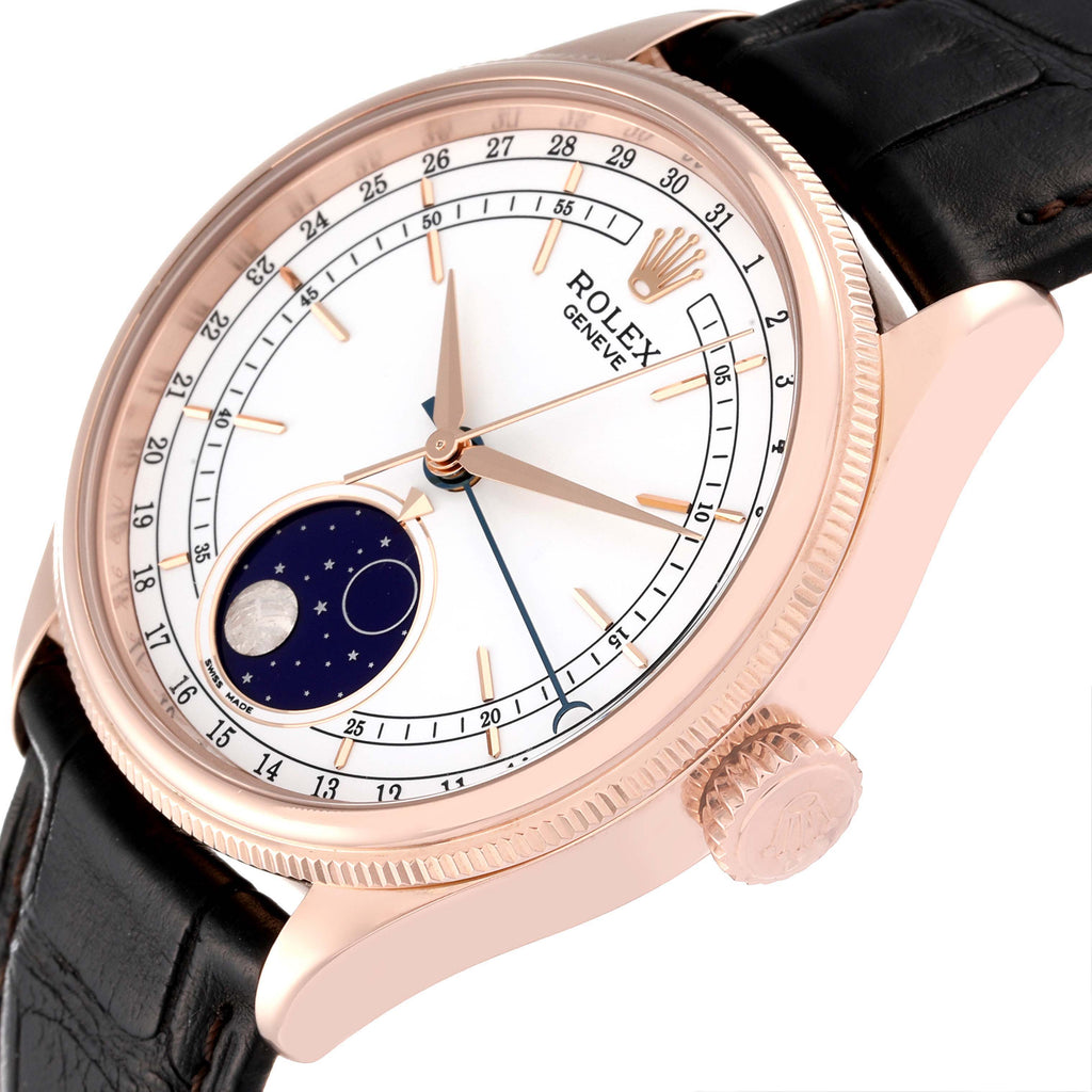 Rolex Cellini Moonphase Rose Gold Automatic Mens Watch 50535