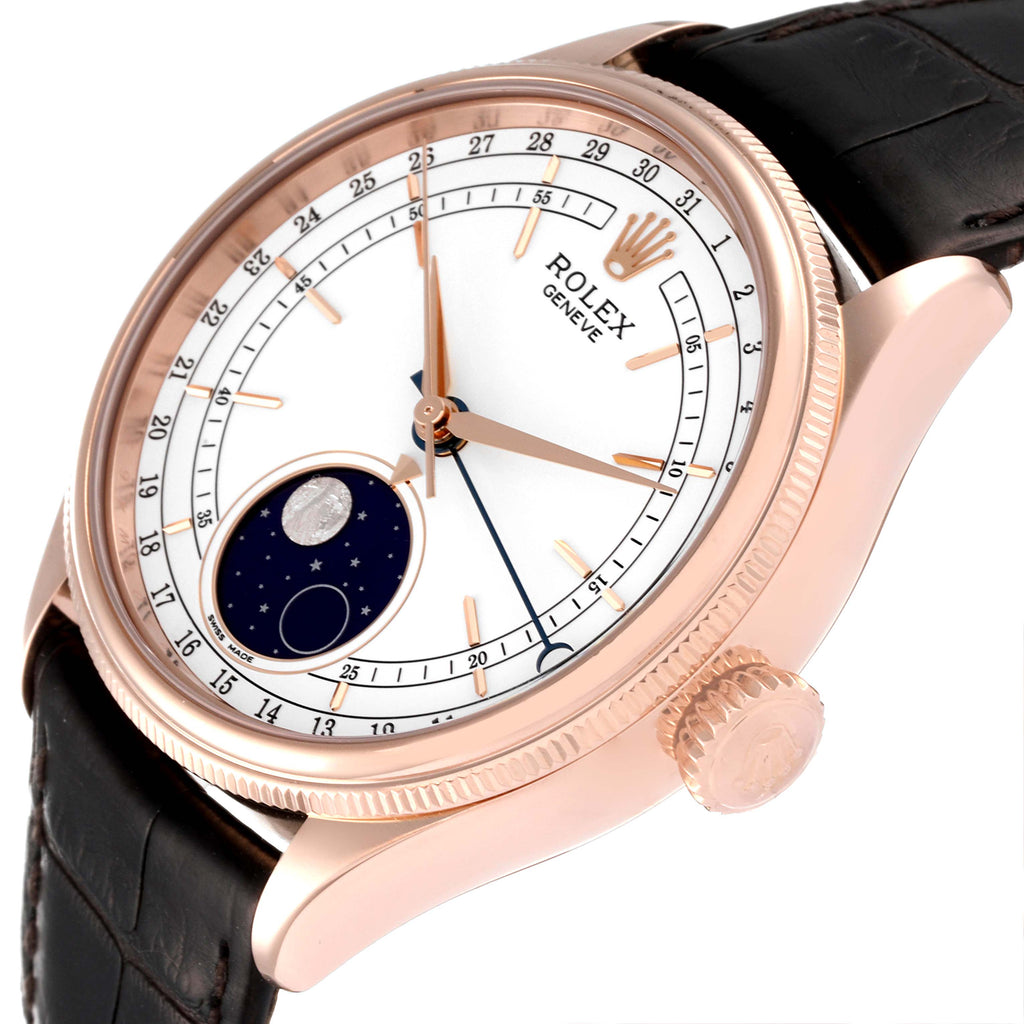 Rolex Cellini Moonphase Everose Gold Automatic Mens Watch 50535 Box Card