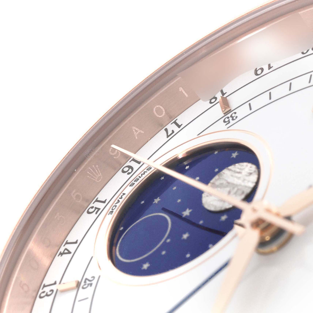 Rolex Cellini Moonphase Everose Gold Automatic Mens Watch 50535 Box Card